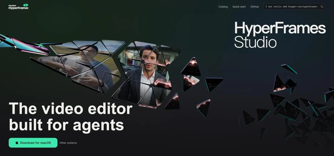 HyperFrames homepage
