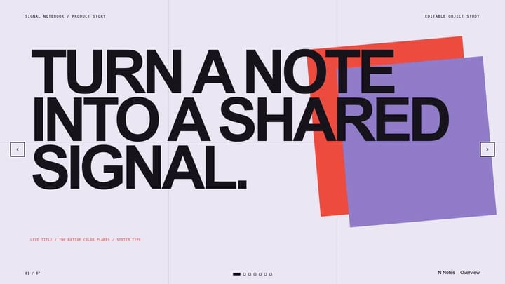 Diapositive HTML avec un titre fort et deux aplats de couleur, issue du Skill Editable Visual Deck