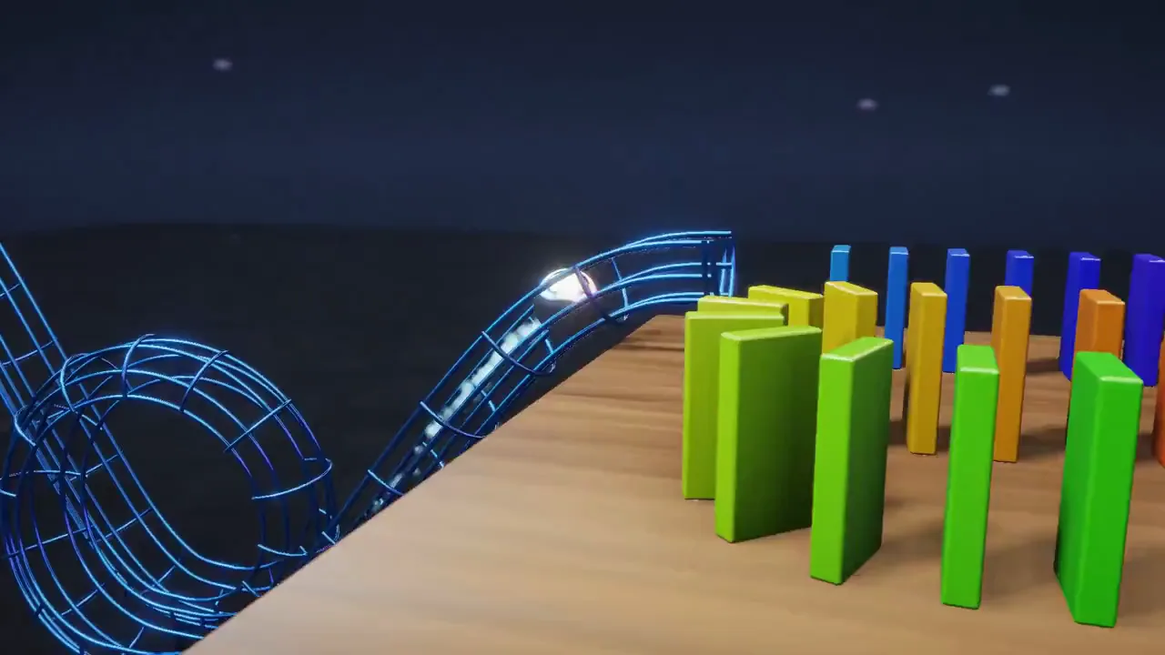 A 3D Rube Goldberg machine imjustnewatai এর