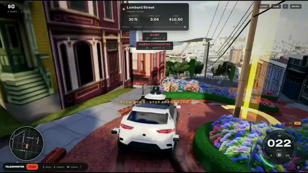 Driving down Lombard Street