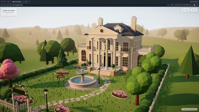 Golden Hour Manor Scene by @Thusatharan