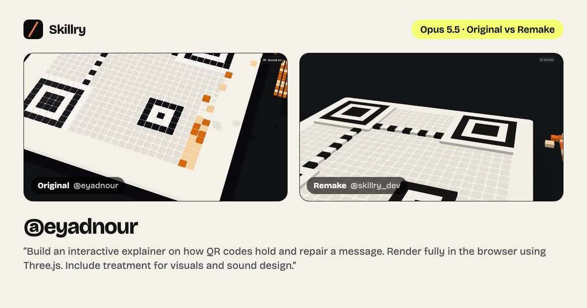 Opus 5.5 video prompt by @eyadnour: Build an interactive…
